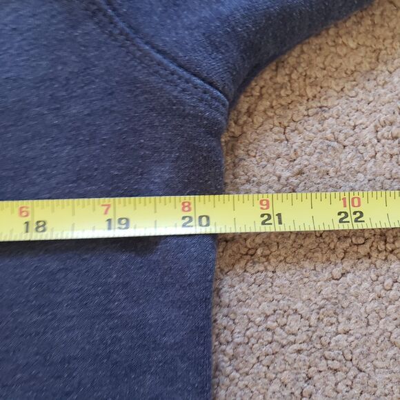 Levi's Classic Distressed Logo Size Small Mens Heatherd Blue Hoodie Pullover - Picture 8 of 8